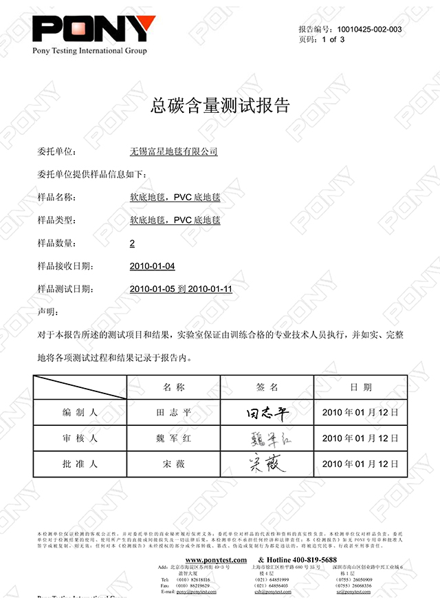 总碳含量测试报告
